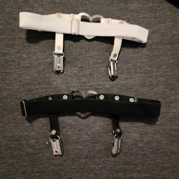 Set of 2 Spiked Garter belts NWOT - Picture 2 of 3